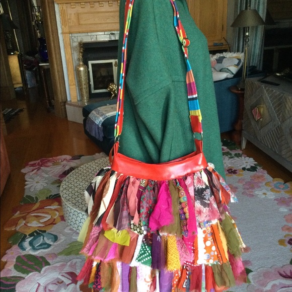 Karma Living Handbags - NWOT Karma Living Large Fringe Purse